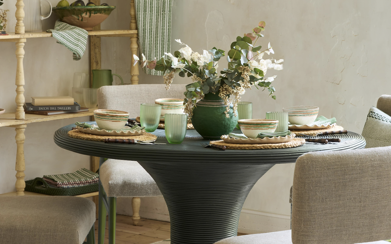 Setting a round dining table deals