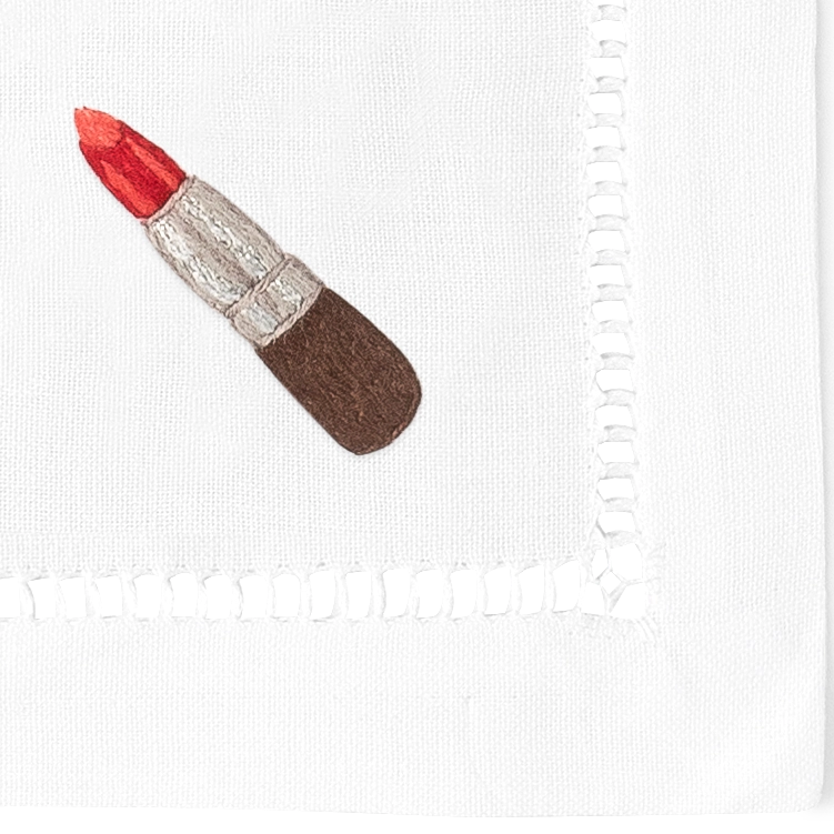 Diva Embroidered Cocktail Napkins
