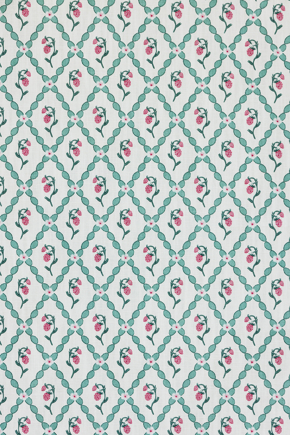 Wild Strawberry Trellis Fabric