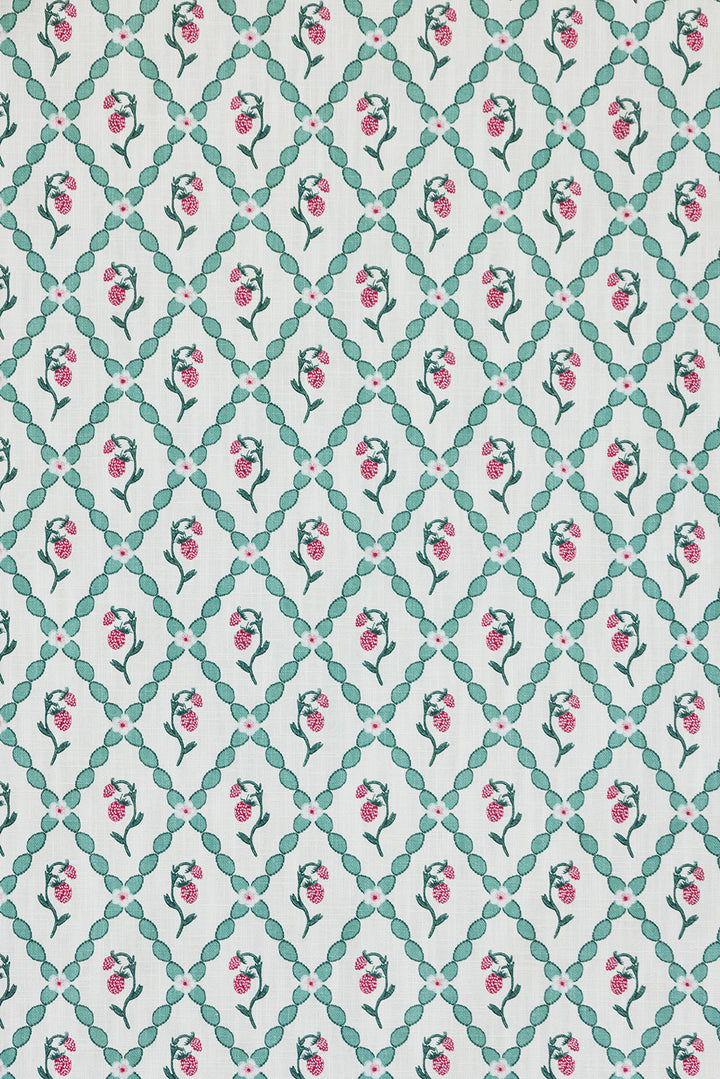 Wild Strawberry Trellis Fabric