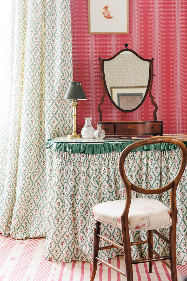 Wild Strawberry Trellis Fabric