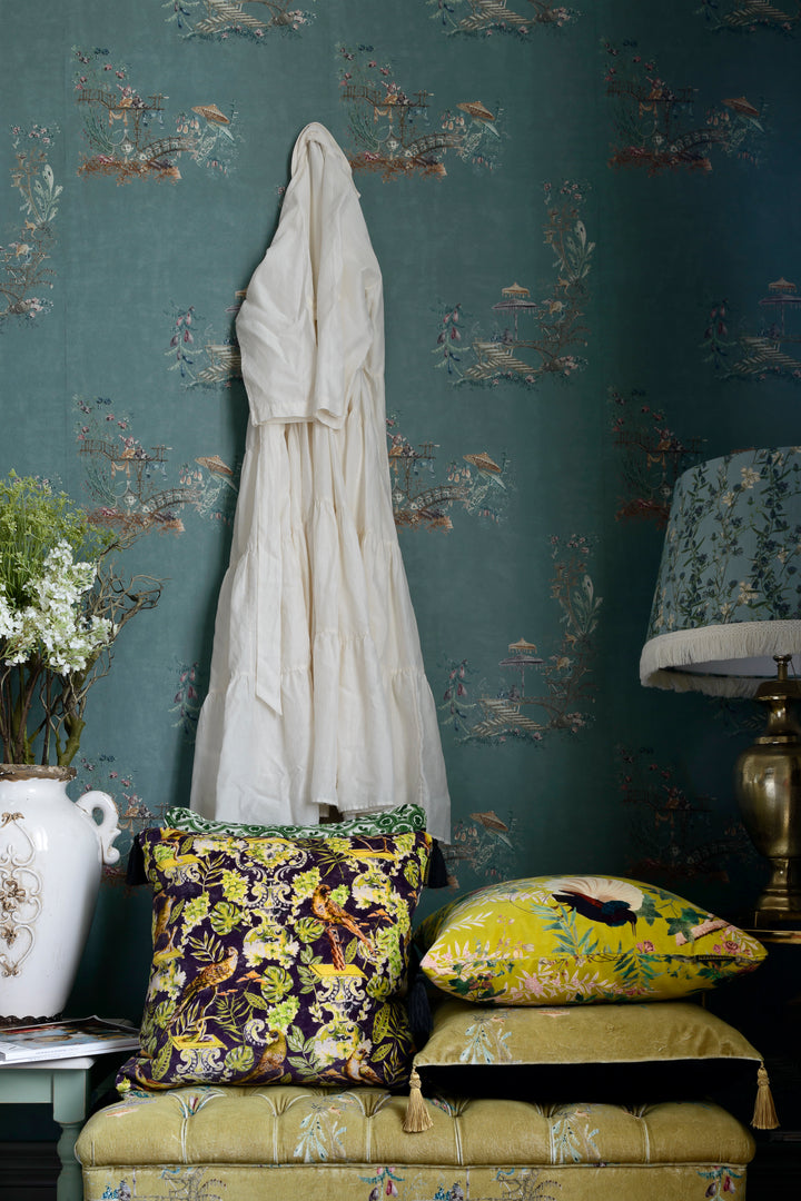 Chinoiserie Blue Wallpaper - Decoralist