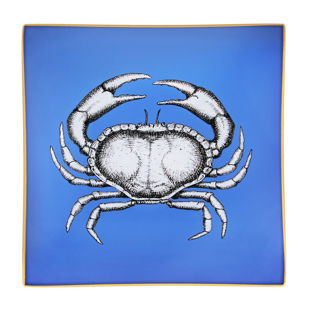 Crab Glass Tray - Cornflower Blue