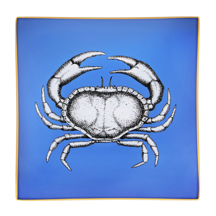 Crab Glass Tray - Cornflower Blue
