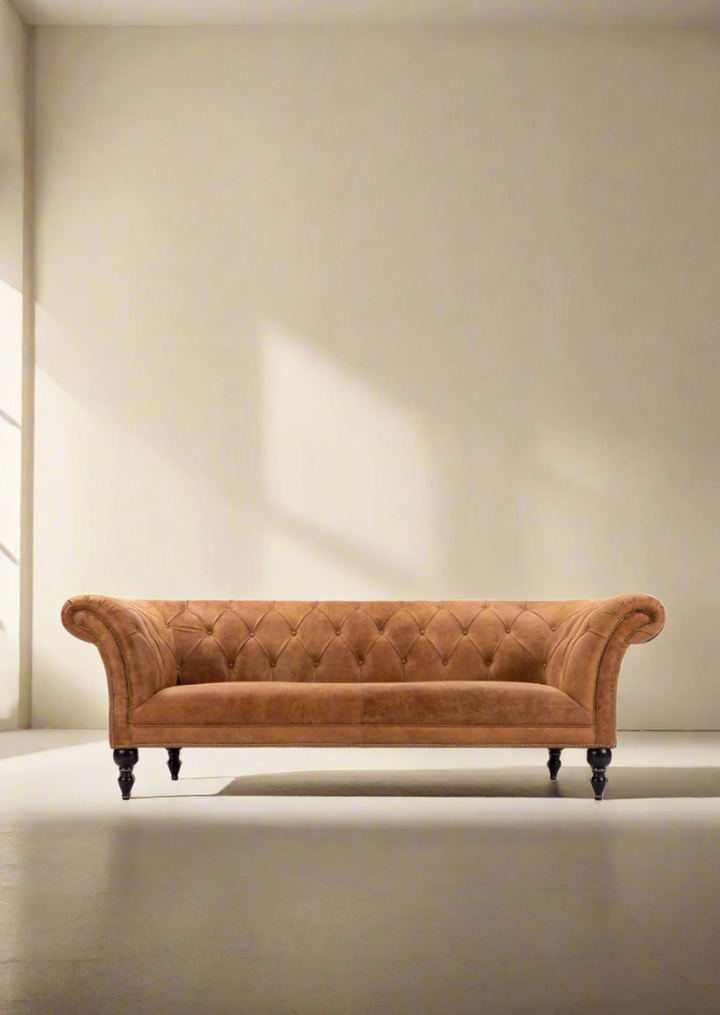 Chesterfield Sofa - Camel Leather