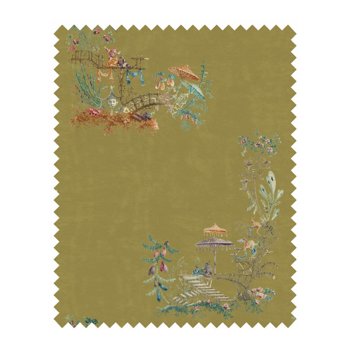 Chinoiserie Velvet Fabric