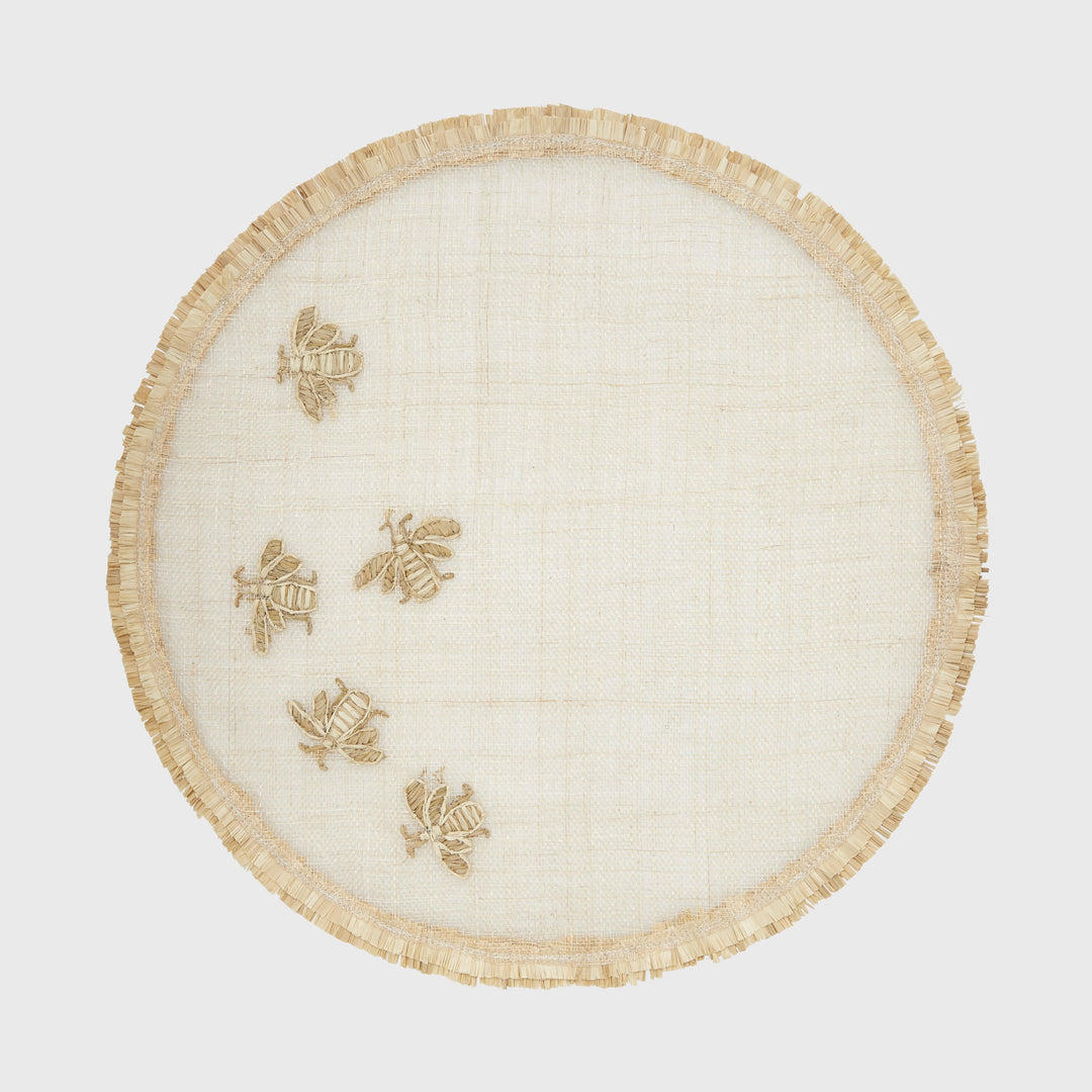 Straw Bee Placemat, Set of Four
