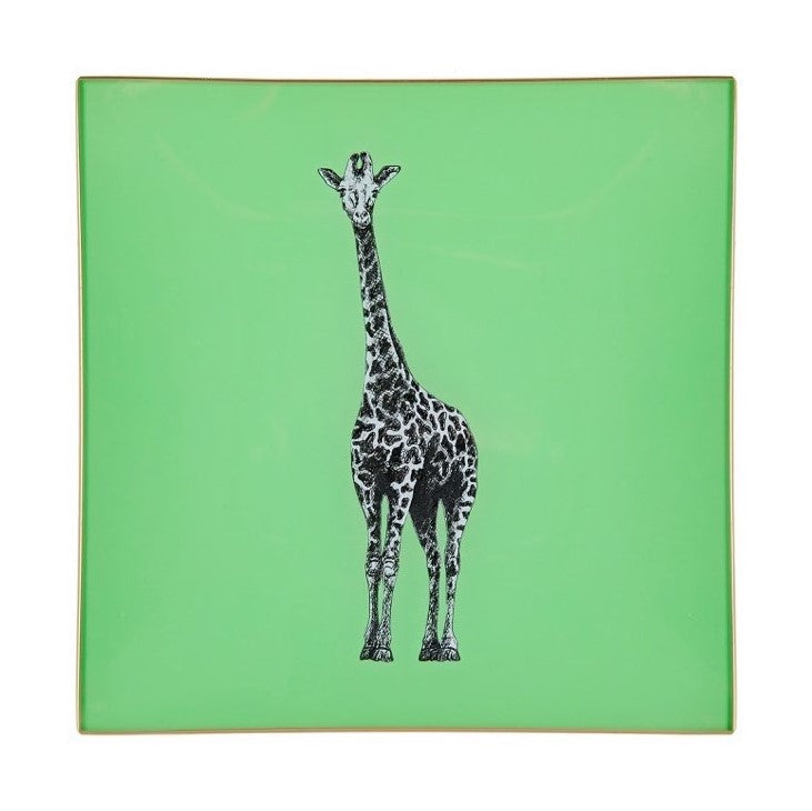 Giraffe Glass Tray - Green