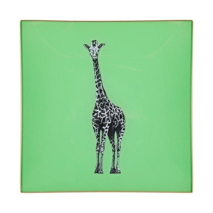 Giraffe Glass Tray - Green
