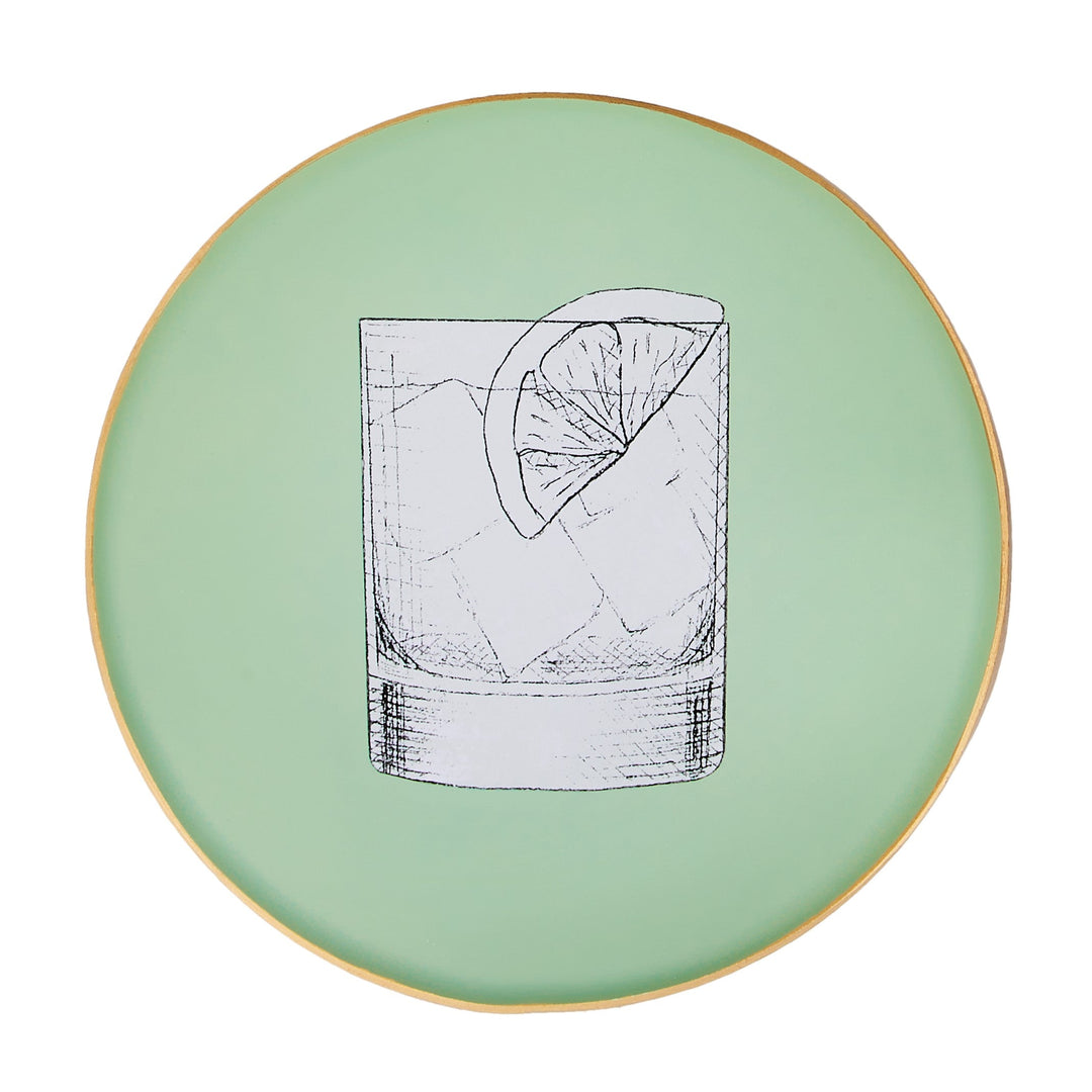 Glass Cocktail Coasters - Set of 4