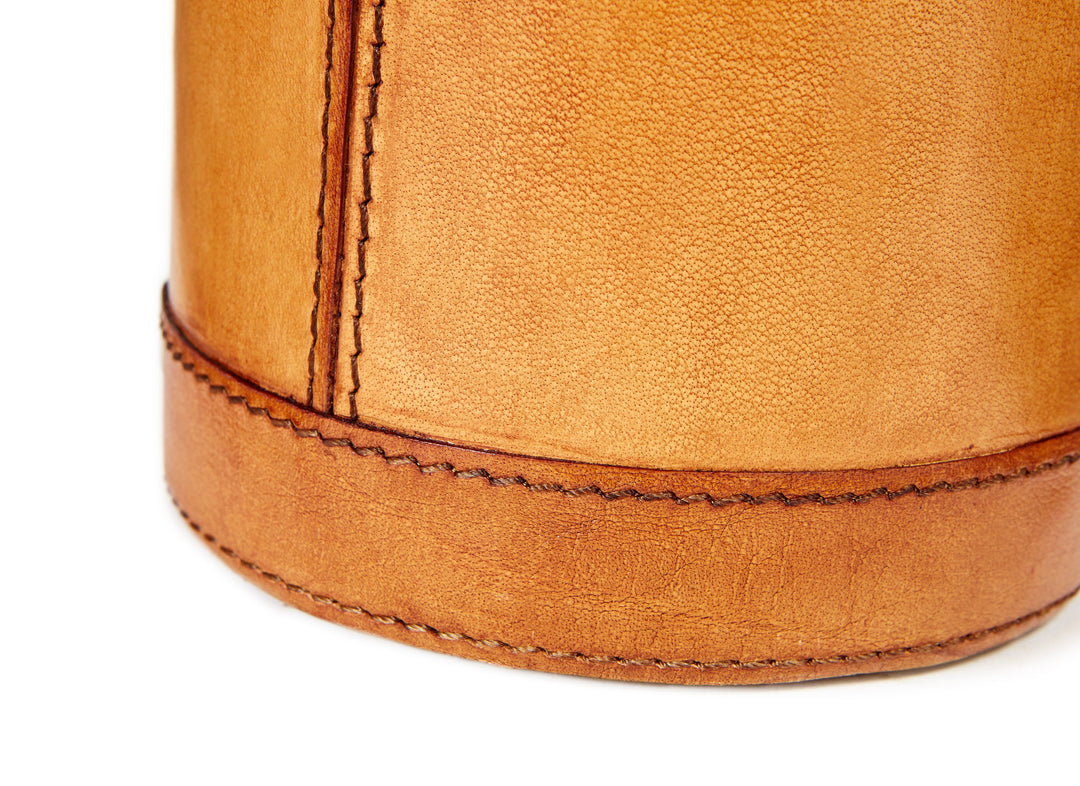 Henley Vintage Tan Leather Wine Cooler