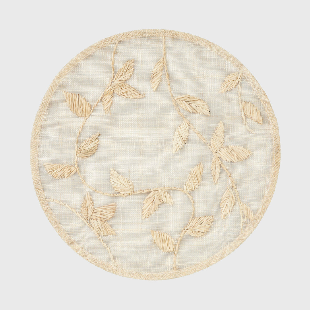 Straw Leaf Placemat, Natural, Set of Four