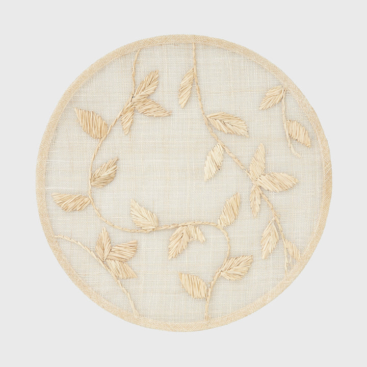Straw Leaf Placemat, Natural, Set of Four