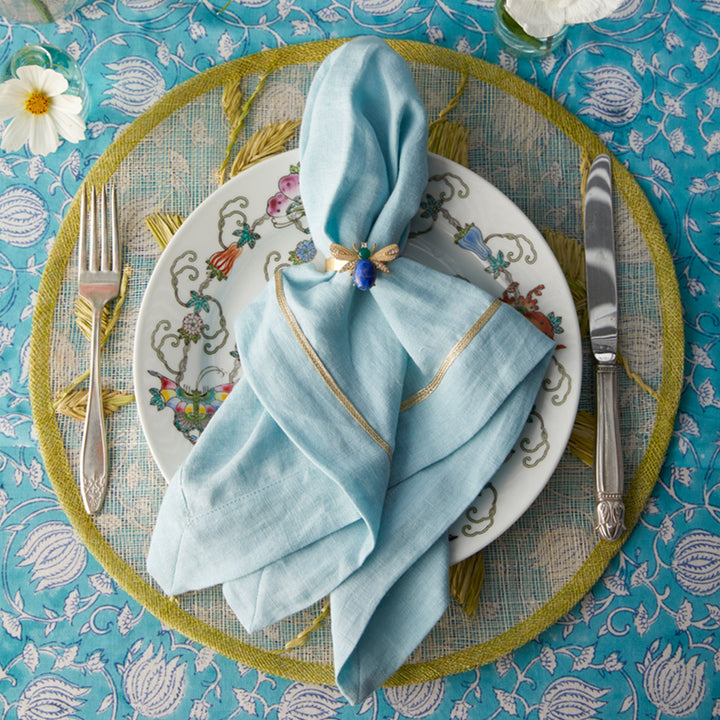 Straw Leaf Placemat, Citrus, Set of Four