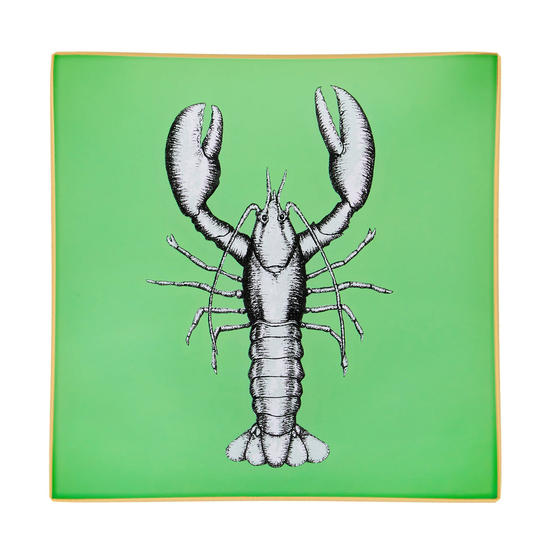 Lobster Glass Tray - Green