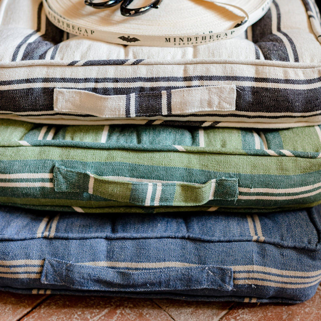 Szepviz Stripe Linen Chair Cushion