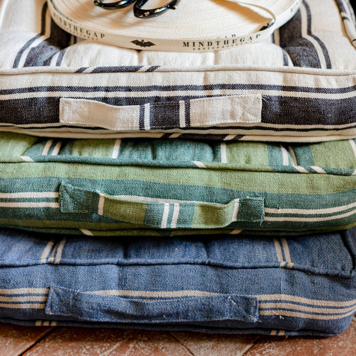 Szepviz Stripe Linen Chair Cushion