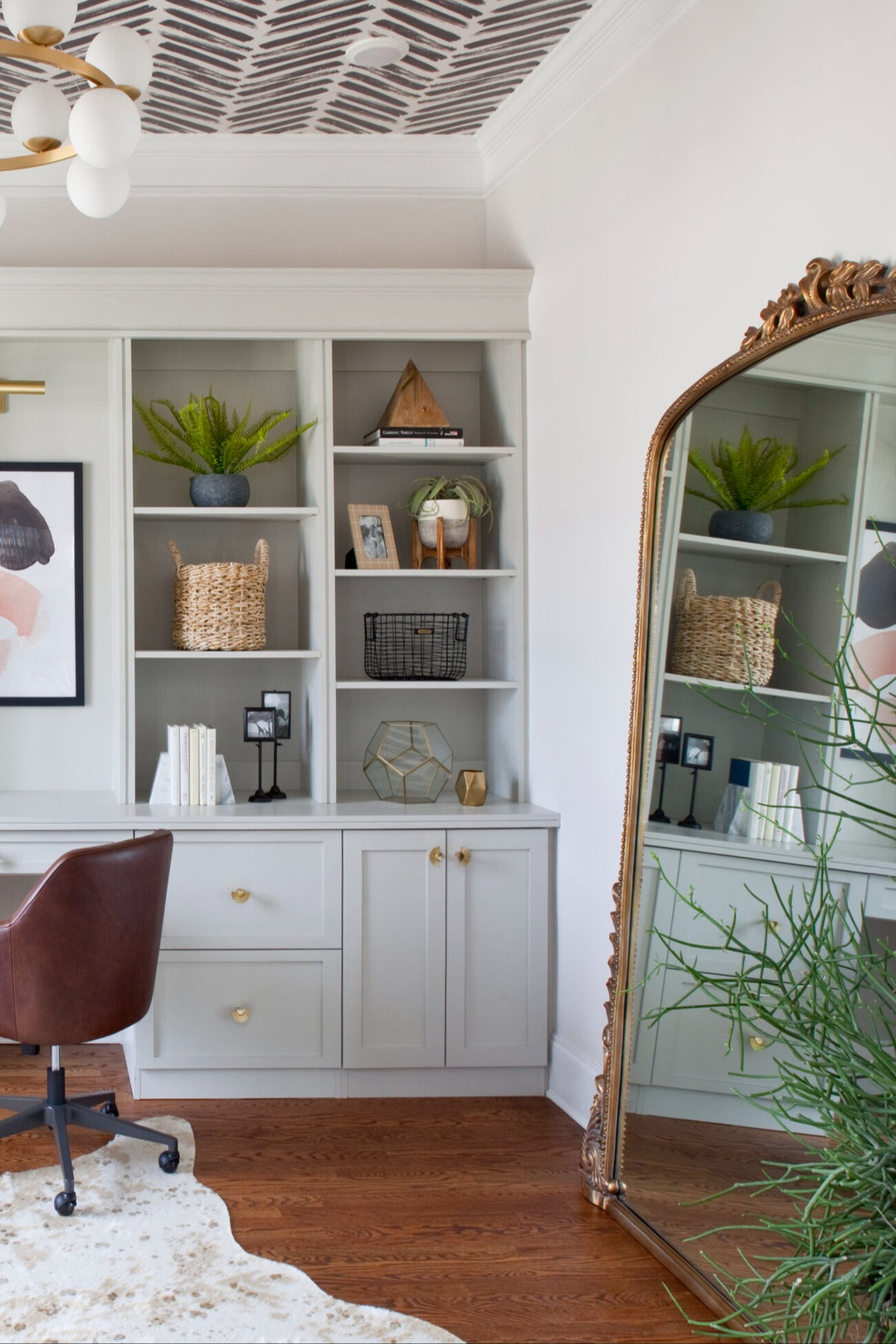 Herringbone Brushstroke Wallpaper
