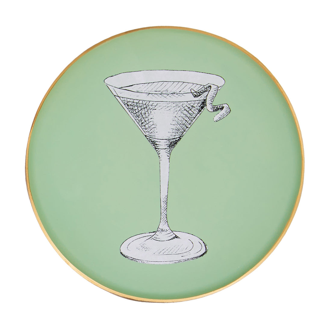 Glass Cocktail Coasters - Set of 4