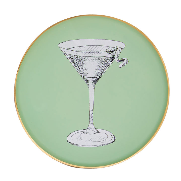 Glass Cocktail Coasters - Set of 4