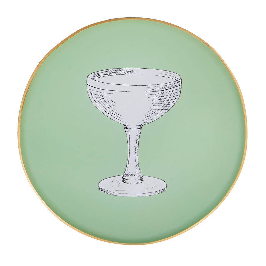 Glass Cocktail Coasters - Set of 4