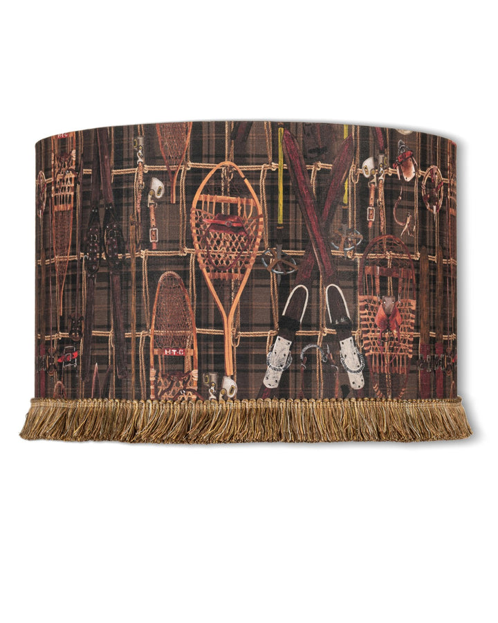Vintage Skiing Linen Lampshade