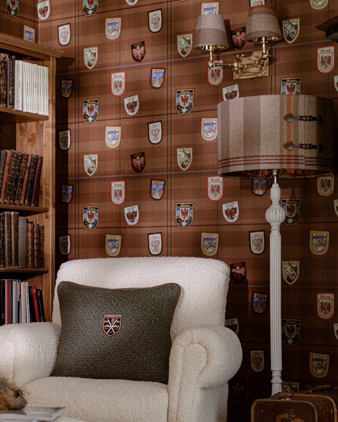 Chalet Wool Leather Buckles Lampshade
