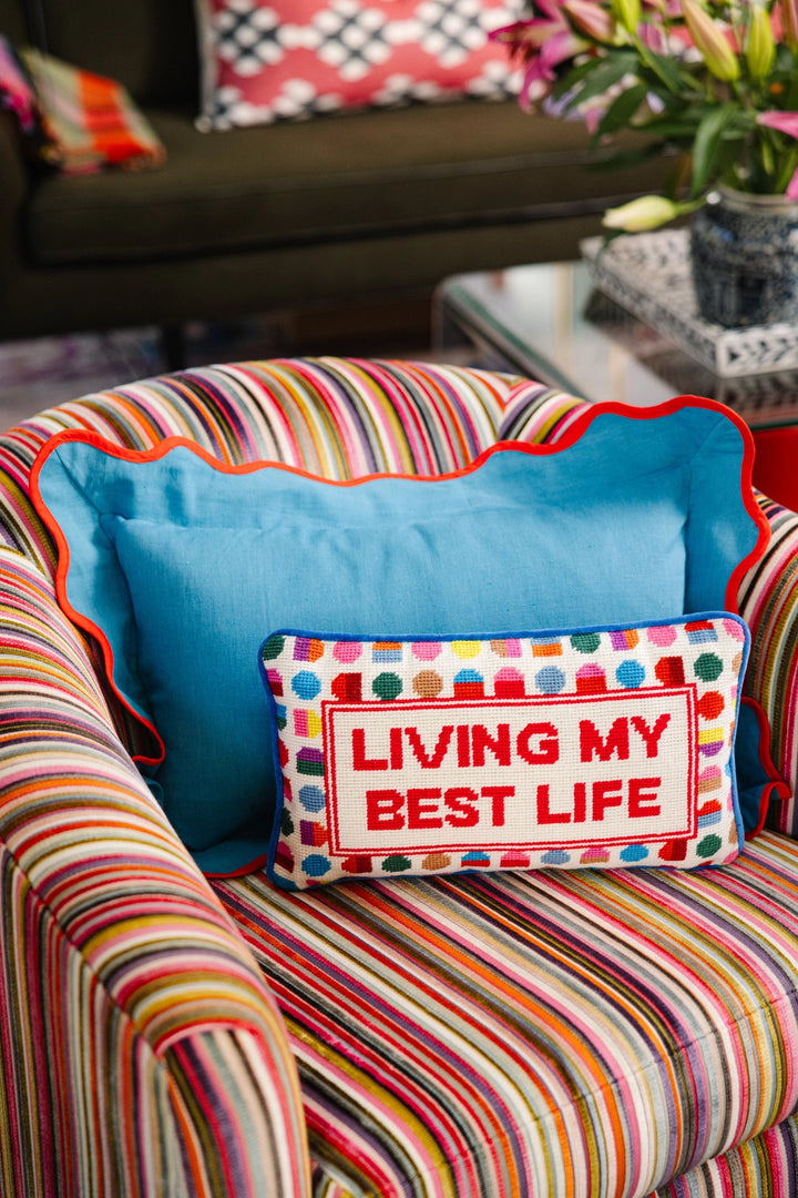 Living My Best Life Needlepoint Cushion