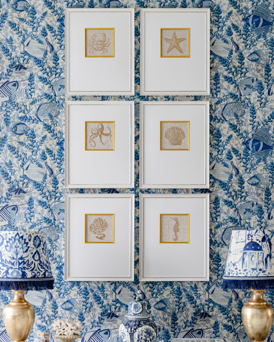 Mediterranean Gems Framed Linen Art Prints