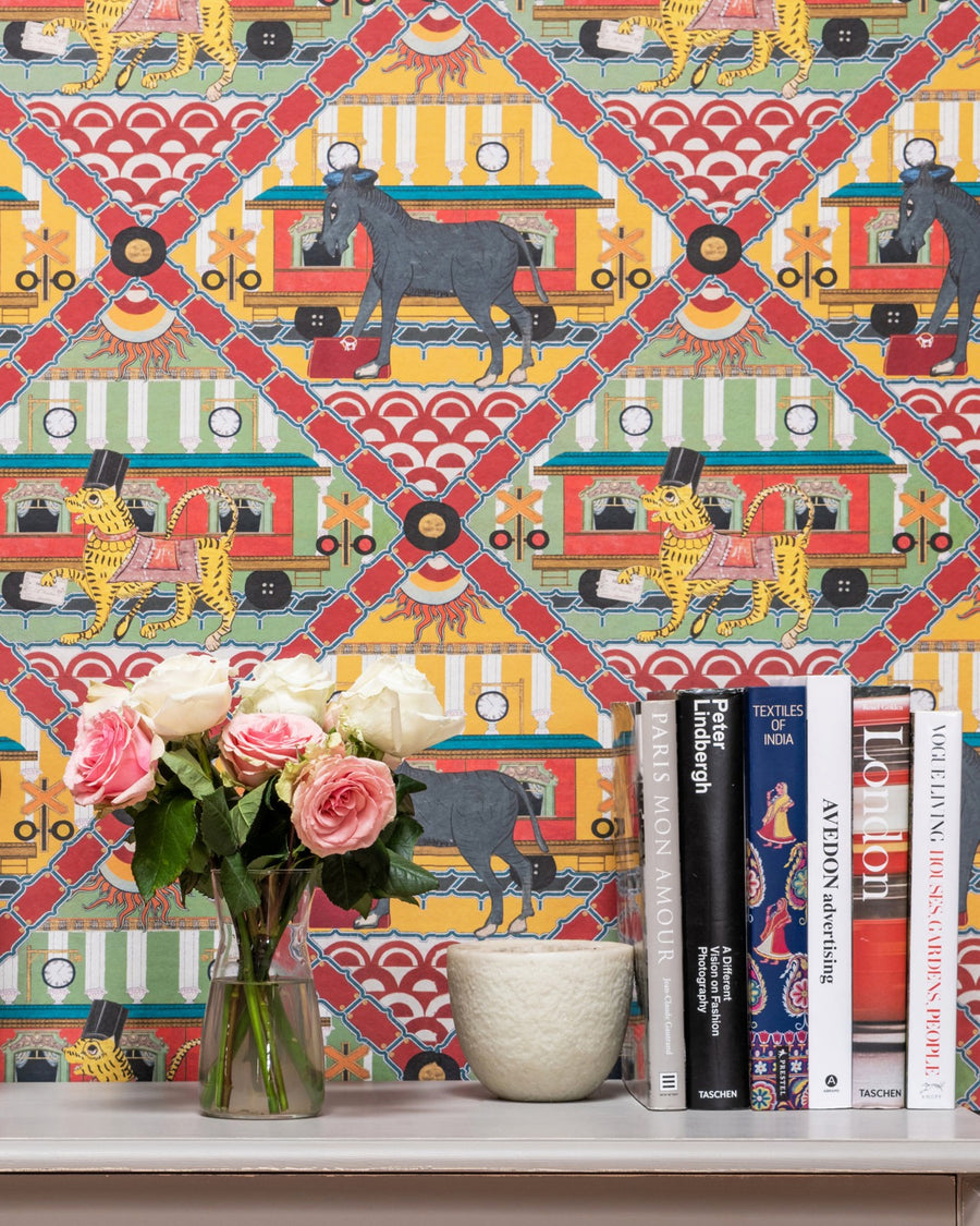 Gare Du Nord Wallpaper - Lemon | Orient Express Collection