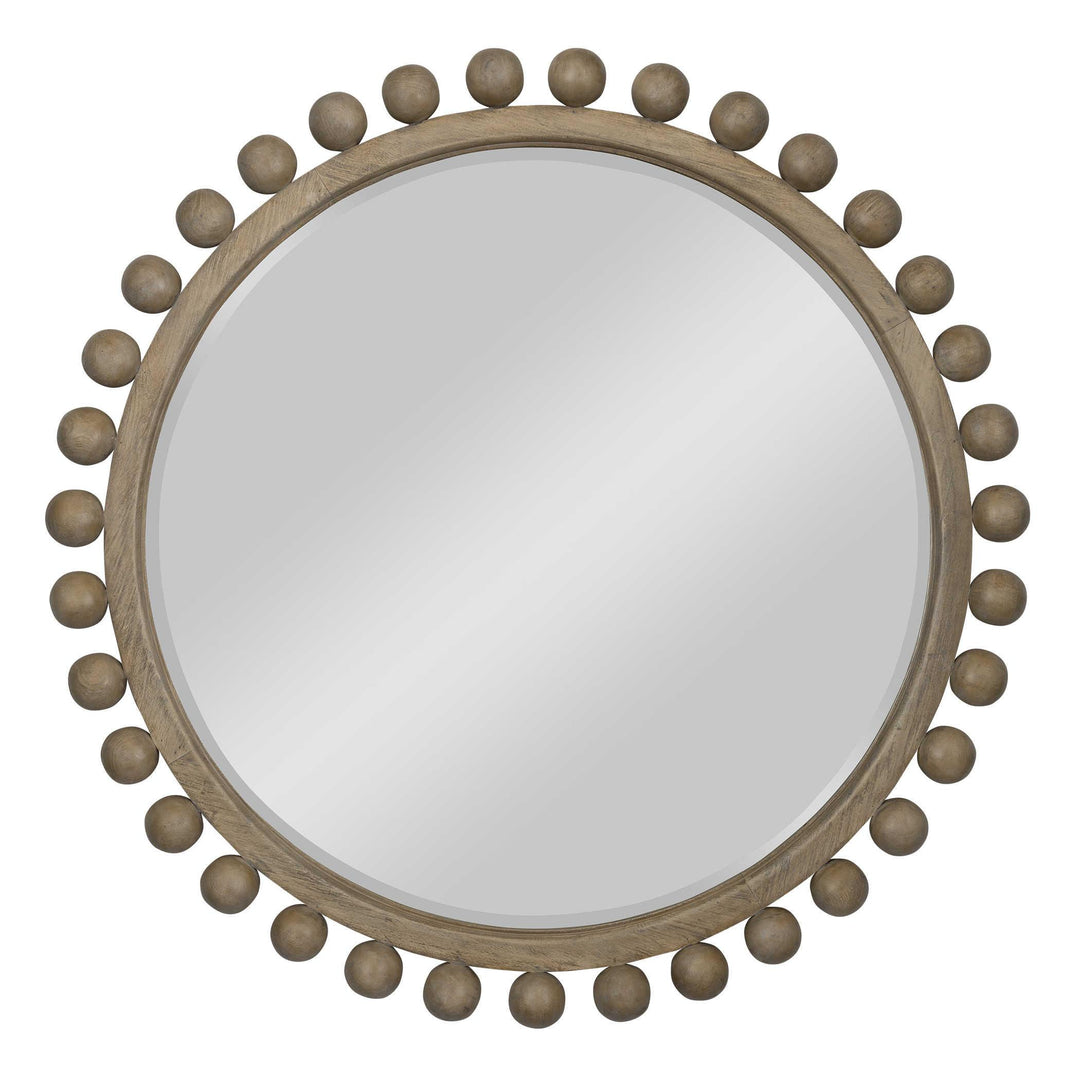 Brianza Round Ball Mirror - Natural Wood