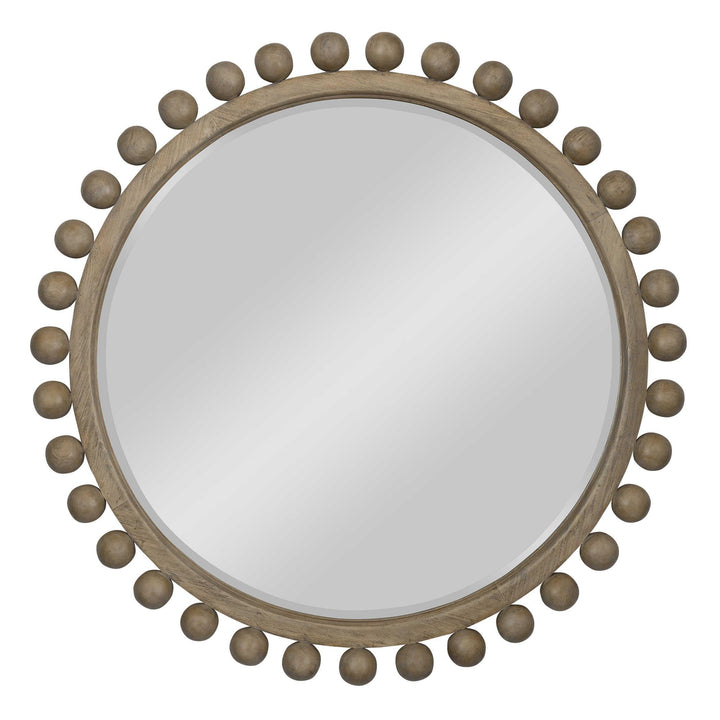 Brianza Round Ball Mirror - Natural Wood