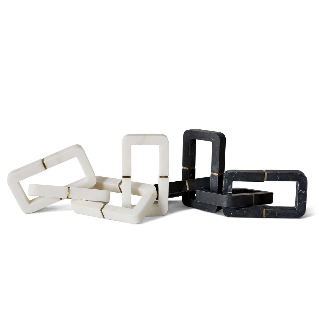 Connection Sculpture - Black & White Marble