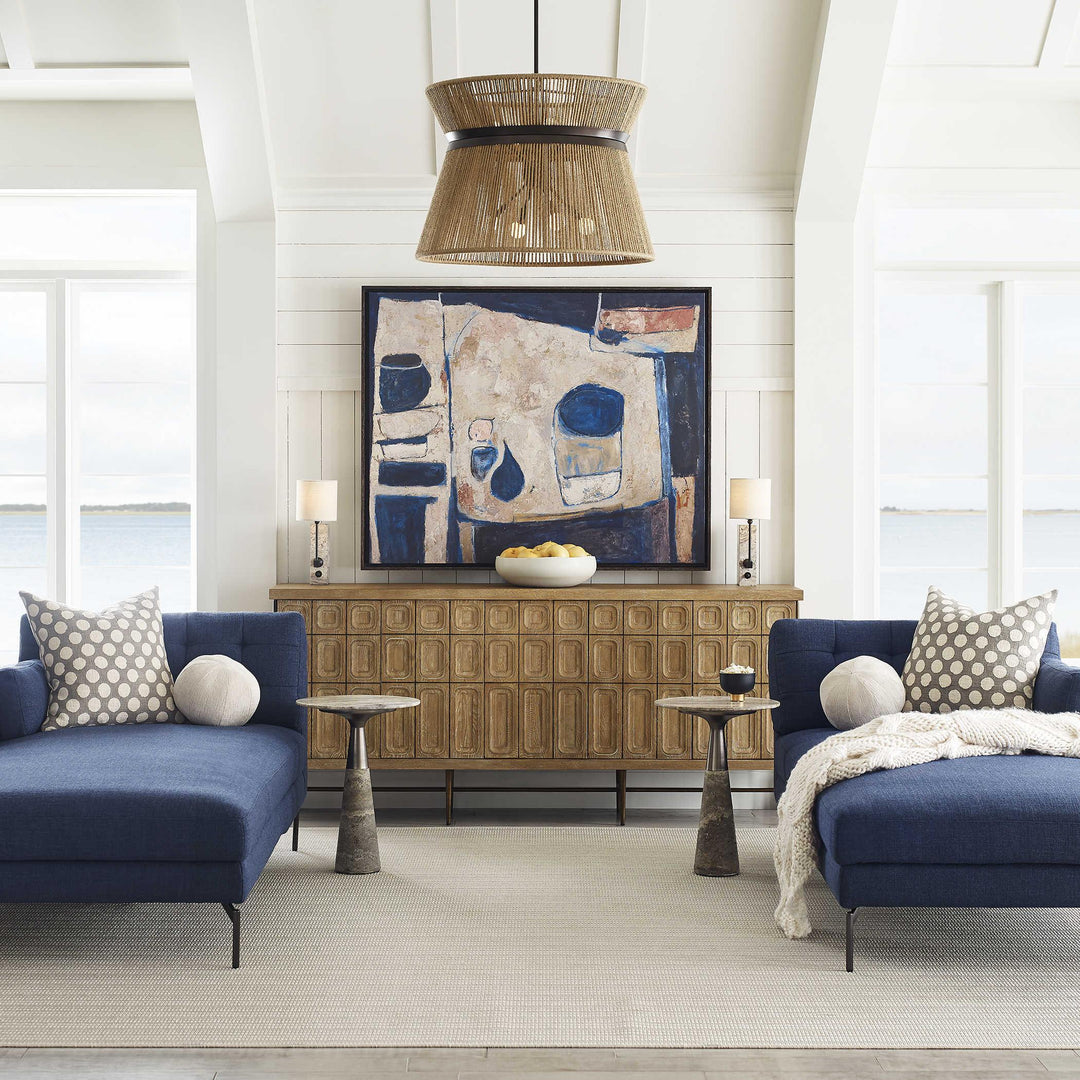 James Kerr Framed Canvas, "Blue Tableau"