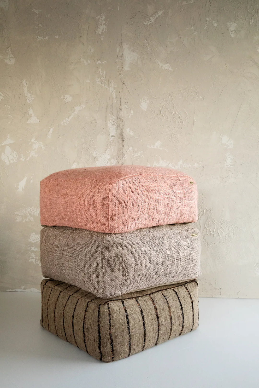 Farah Cotton Pouffe - Beige