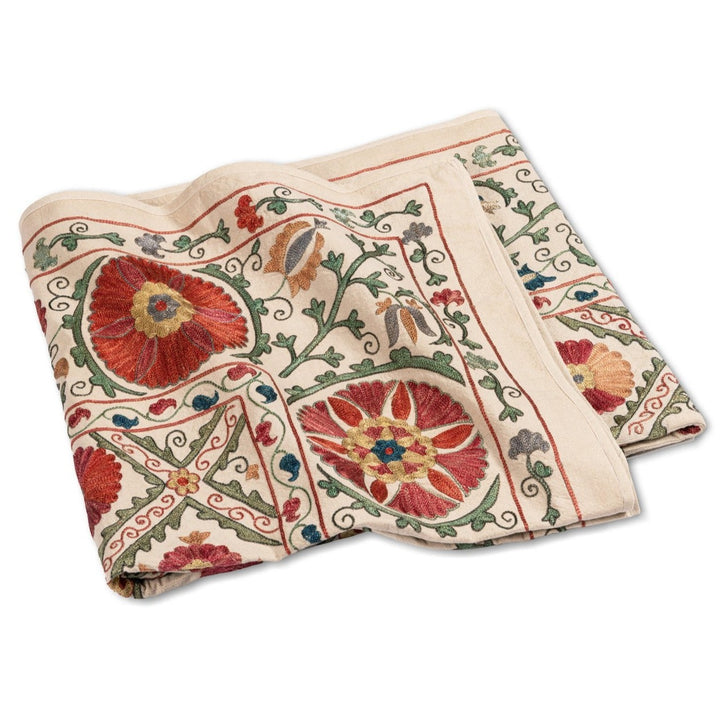 Bukhara Suzani Silk Embroidered Bed Runner