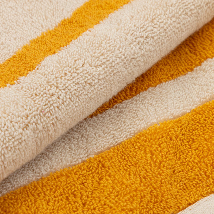 The Classic Ecru & Yellow Organic Cotton Towel