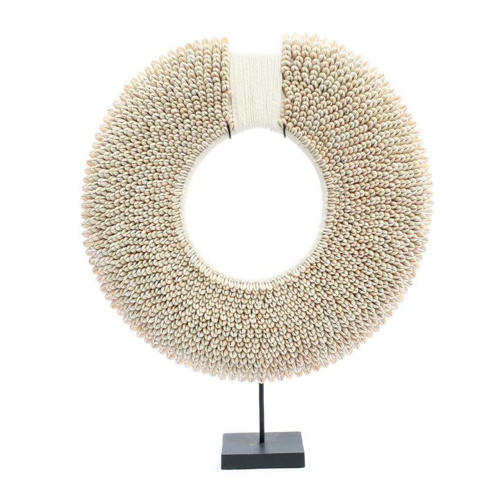 Papua Shell Disc Sculpture On Stand