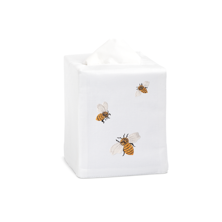 Bees Embroidered Tissue Box Cover