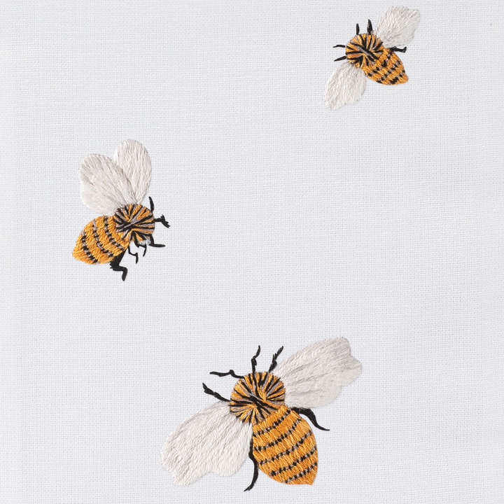 Bees Embroidered Tissue Box Cover