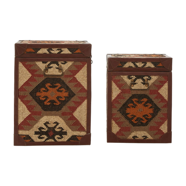 Imka Kilim Side Table Trunks - Pair