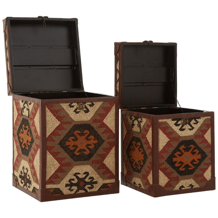 Imka Kilim Side Table Trunks - Pair