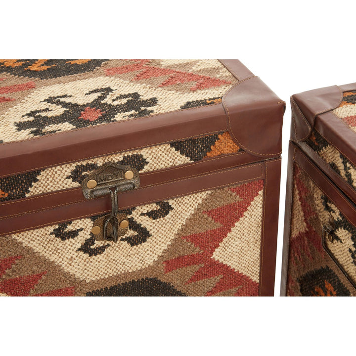 Imka Kilim Side Table Trunks - Pair