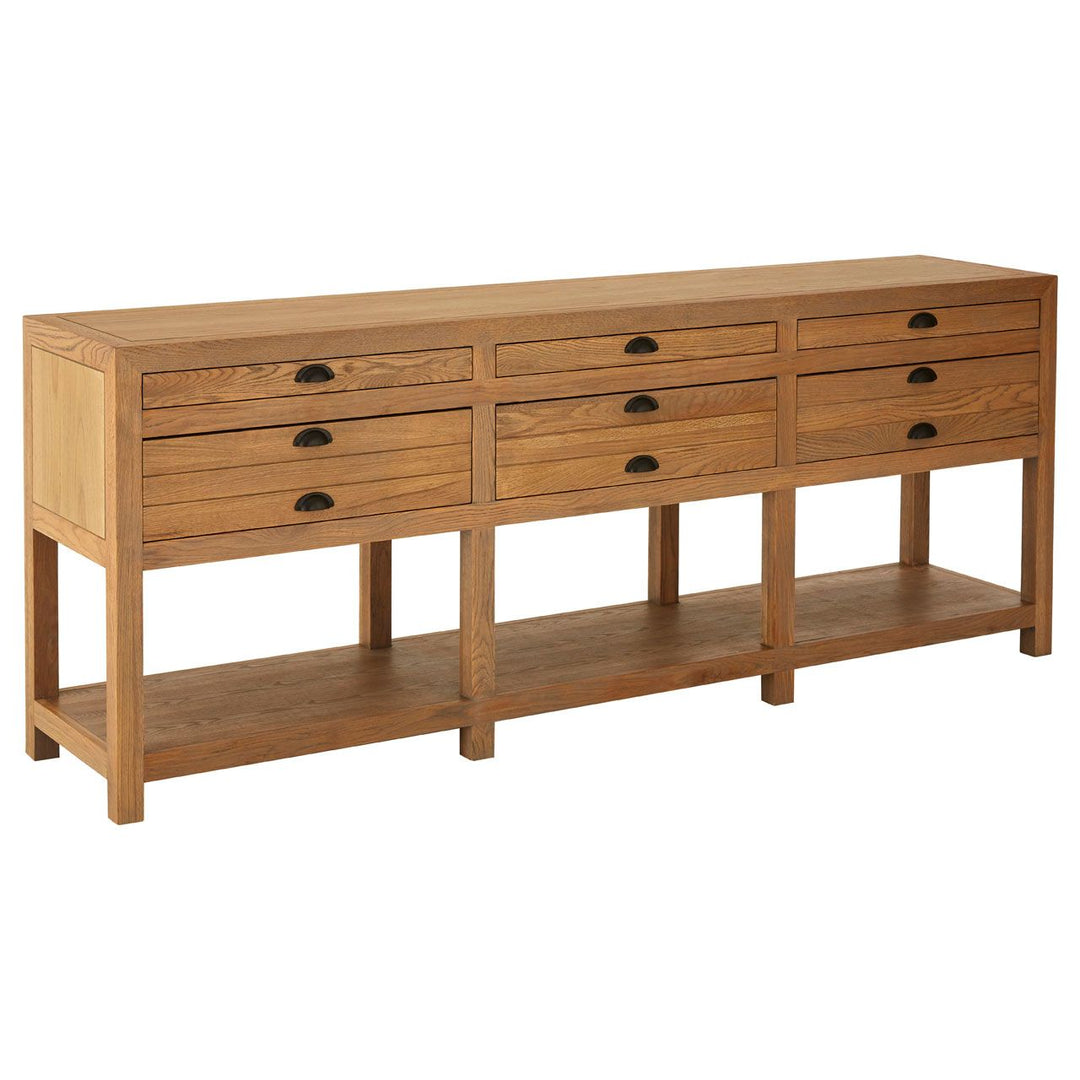 Vail Rustic Grey Oak Wood Sideboard