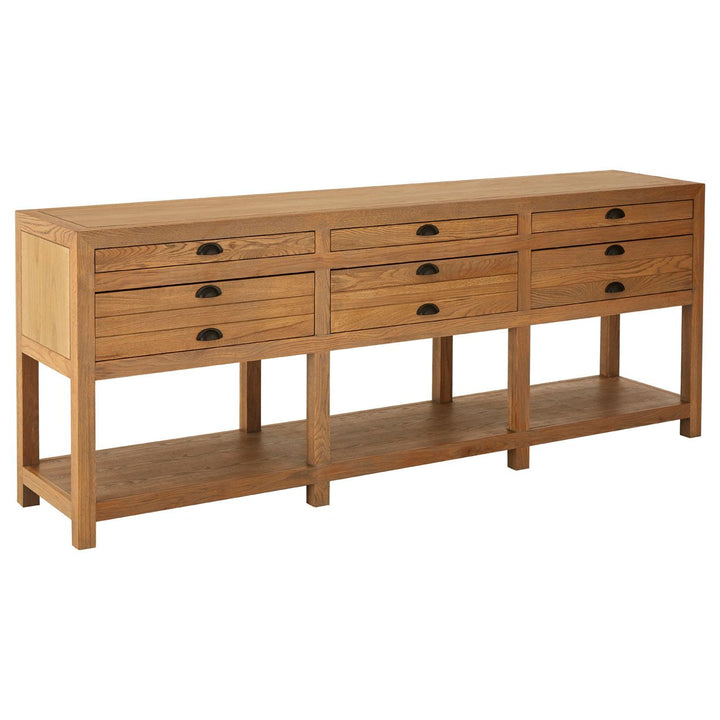 Vail Rustic Grey Oak Wood Sideboard
