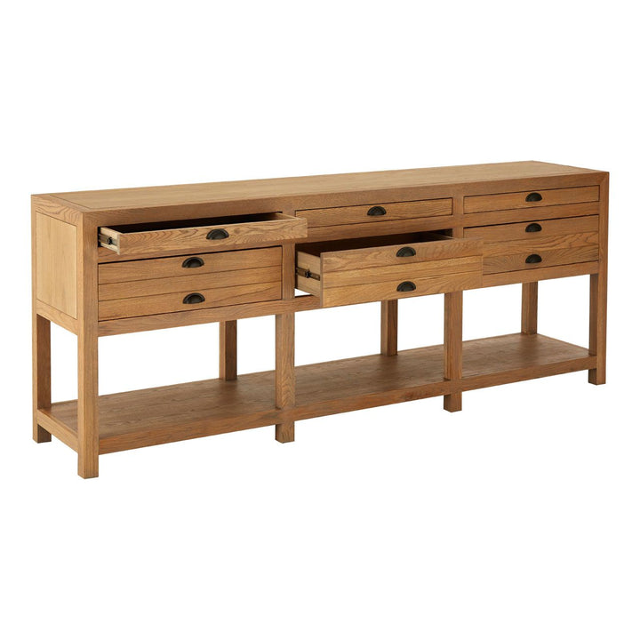 Vail Rustic Grey Oak Wood Sideboard