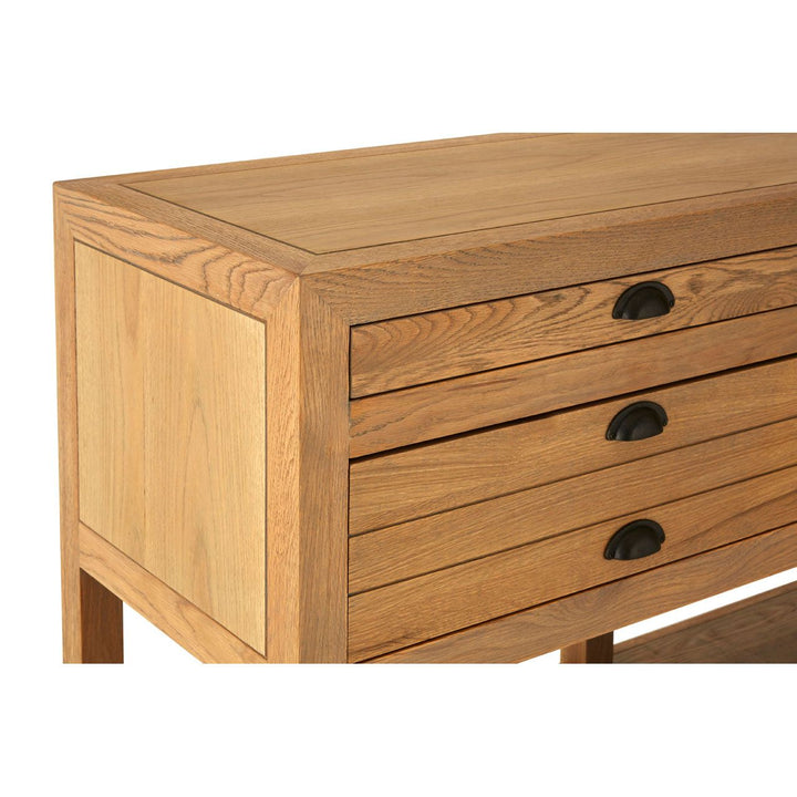 Vail Rustic Grey Oak Wood Sideboard