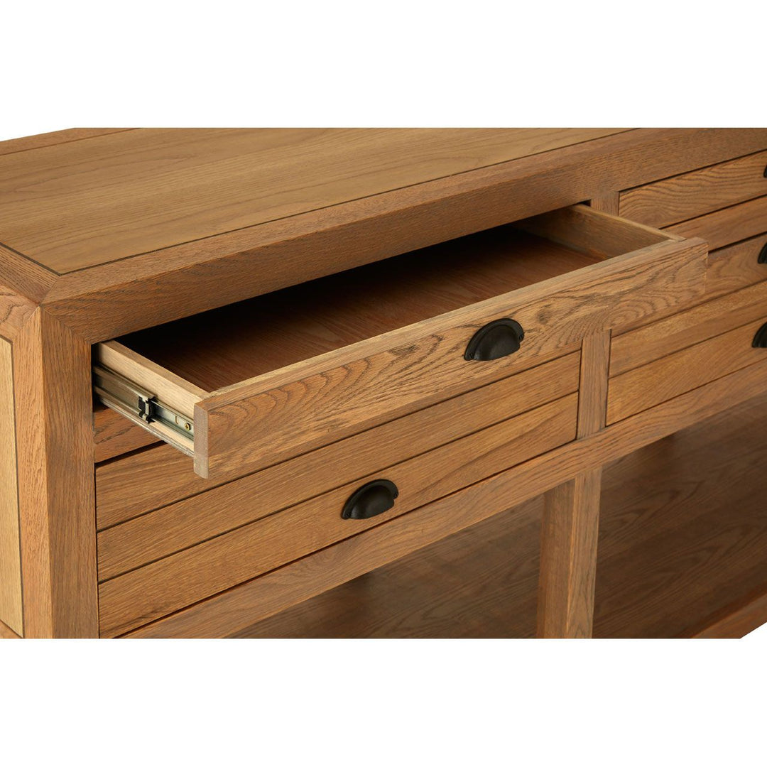 Vail Rustic Grey Oak Wood Sideboard