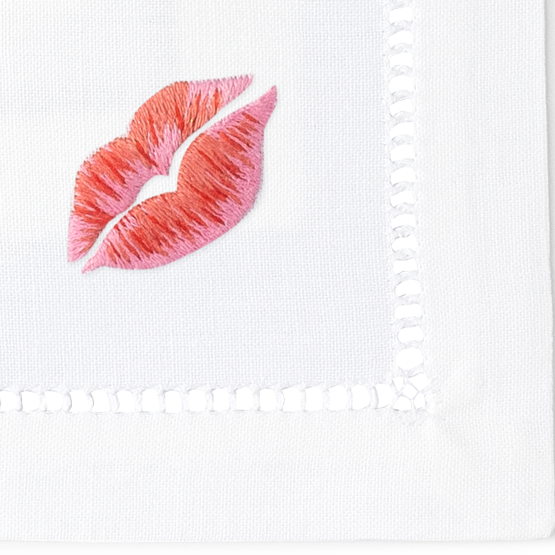 Kiss Cocktail Napkins - Set Of 4