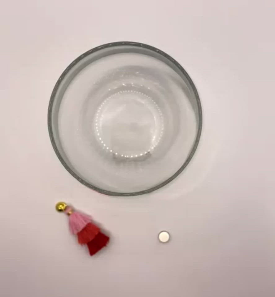 Tiered Tassel Magnetic Wine Glass Charms - Set of 6